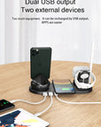 10W 7 in 1 Wireless Smart Desk Charging Dock Station Fast Charge Multifuntional Mobile Phone Watch Headsets Charging Station