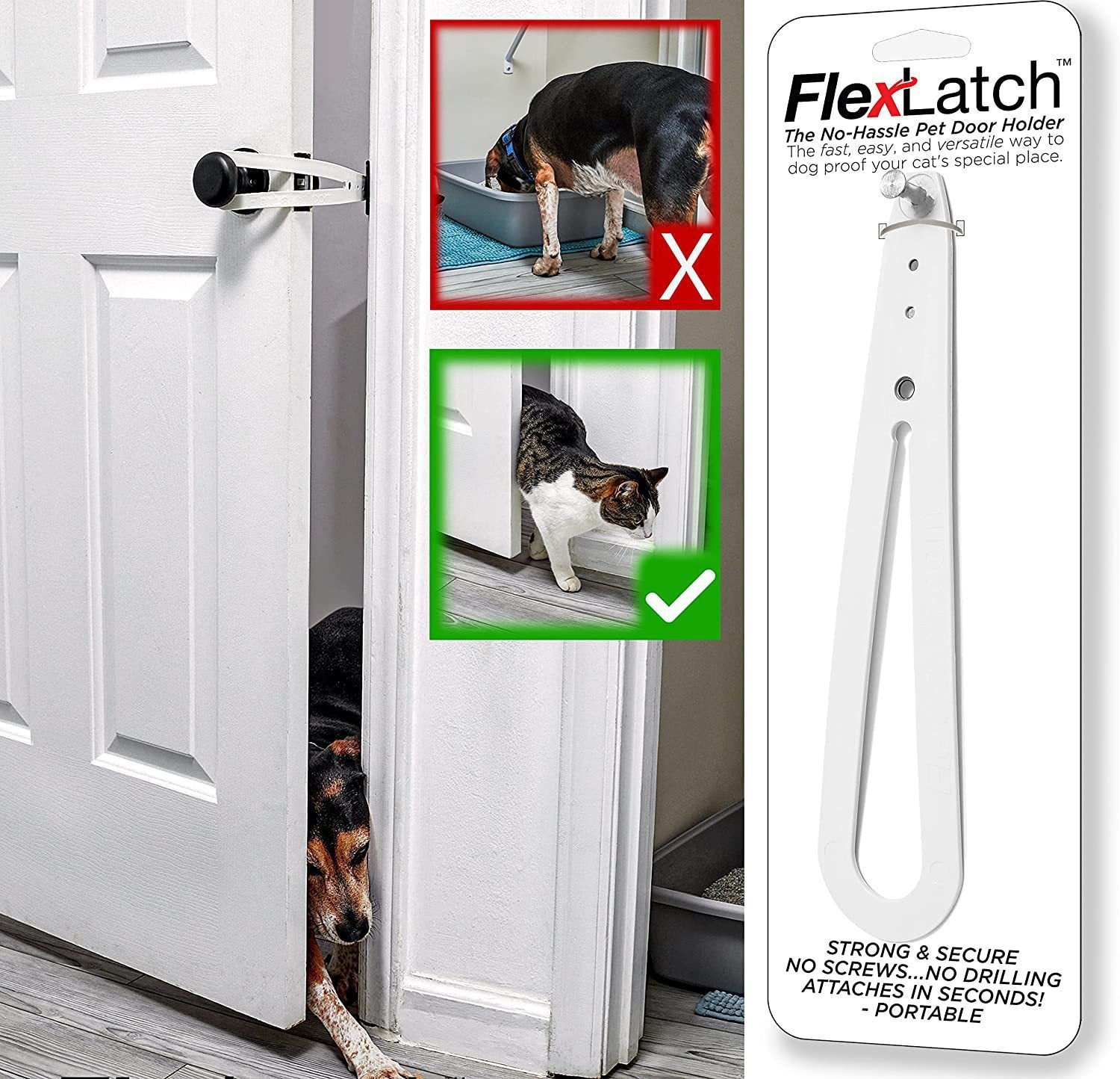 
  
  Pet Cat Door Holder Latch Cat Elastic Door Lock Preventing Dogs From Entering
  
