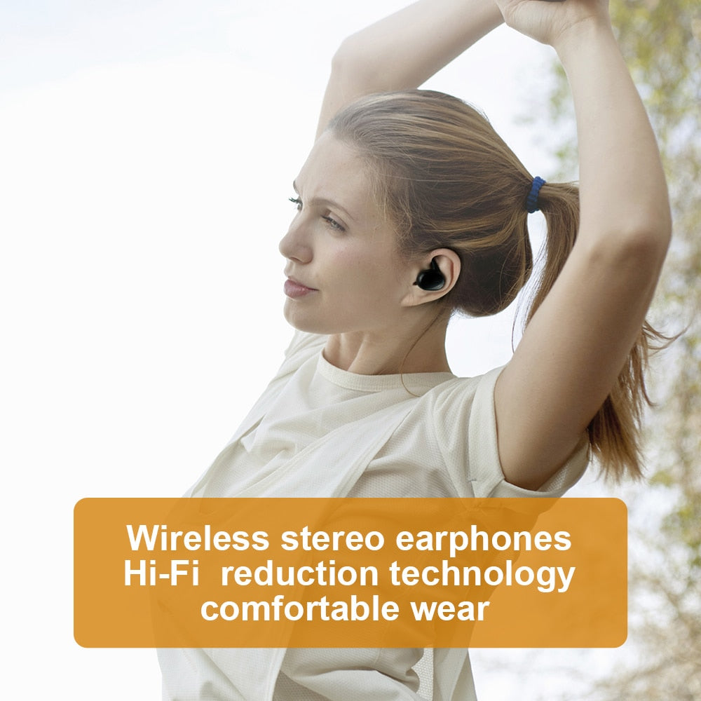 
  
  TWS Bluetooth 5.0 Wireless Stereo Earphones Earbuds In-ear Noise Reduction Waterproof Headphone Headset With Charging Case
  
