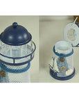 Lighthouse Candle Holder Mediterranean-style Iron Candle Holder Holiday Candlestick Home Wedding Party Family Decor