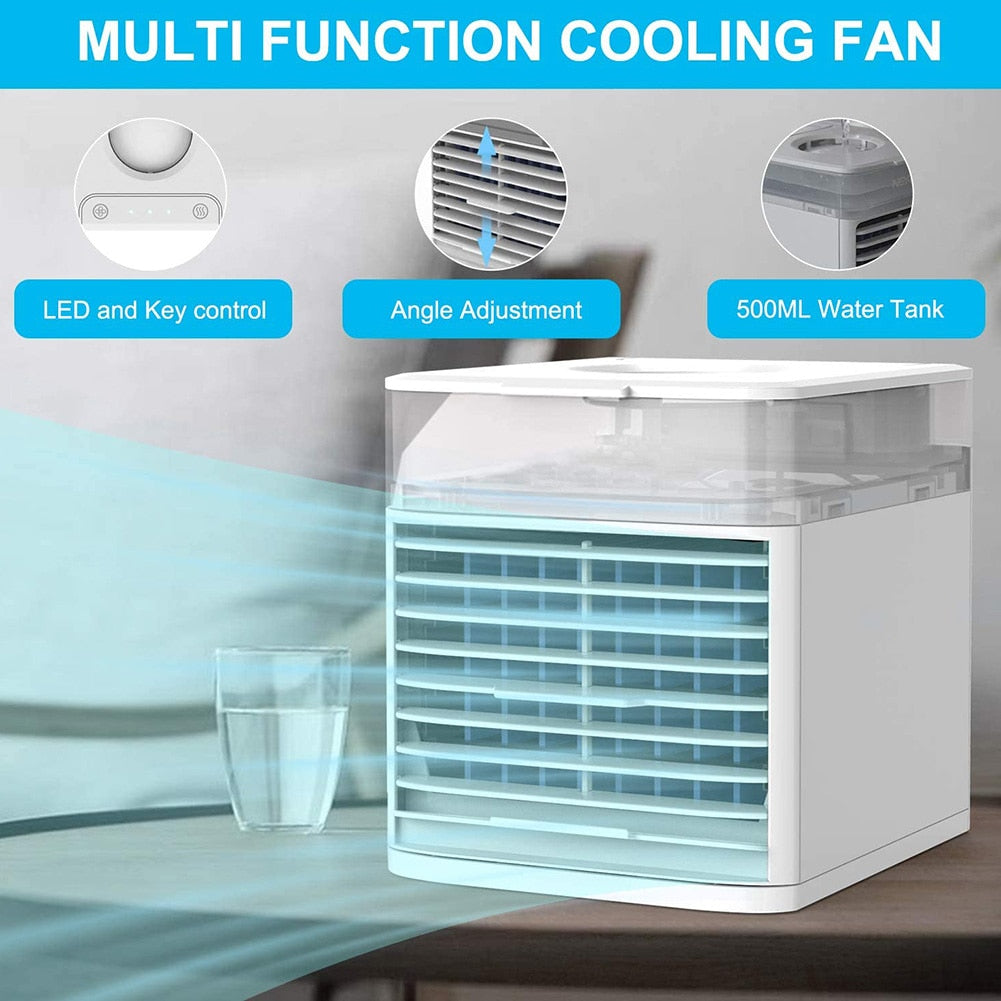 
  
  Mini Air Conditioner Air Cooler Fan 7 Colors Light USB Portable Air Conditioner Sterilization isinfection Air Cooling Fan
  
