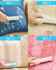 2-1 Reusable Pet Hair Remover Brush Lint Roller Self Cleaning Cat Dog Fur Hair Dust Removal Brush for Clothes Portable Effective