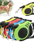 3/5M Durable Dog Leash Automatic Retractable Nylon Dog Cat Lead Extending Puppy Walking Running Lead Roulette For Dogs