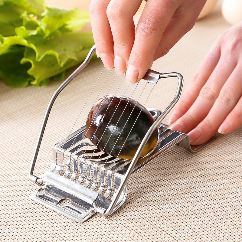 
  
  Stainless steel kitchen gadget egg slicer egg cutter Century egg splitter
  
