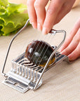 Stainless steel kitchen gadget egg slicer egg cutter Century egg splitter