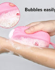 Creative Silicone Bubble Bath Brush Double-Sided Massage Scalp Backrubbing Bath Massage Brush  Skin Clean Shower Brushes