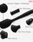 6 Pcs Spatula Sets BPA Free Silicone Scrapers Spoon Non-Stick Silica Cake BBQ Heat Resistant Flexible Scraping Baking Tools