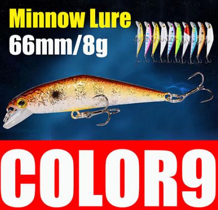 AFISHLURE Bass Wobblers Trout Fishing Lure  66mm/8g Minnow  Hard Baits Iscas Artificial Pesca Leurre