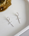 Flyleaf 925 Sterling Silver Cross Dangle Earrings For Women New Trend Lady Fashion Jewelry Pendientes Mujer Moda