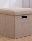 Simple Fabric Storage Storage Stool Folding Shoe Bench Footstool Can Sit With Lid Storage Box Stool 30*30*30cm/40*25*25cm