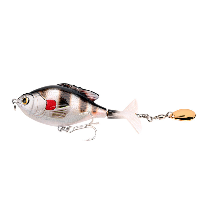 9.5cm/16.9g Propeller Rotating Tractor Fishing Bait Road Sub-Bait Floating Water Rock Chubby Water Surface Wave Climbing