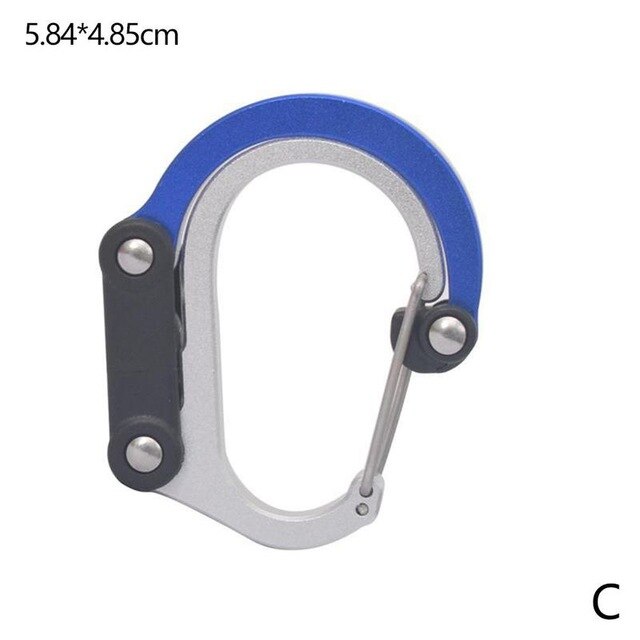 
  
  D-type aluminum alloy carabiner multi-function hang buckle outdoor travel casual fast hanging safety hook
  
