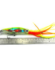 LEO Lifelike Big Octopus Squid Jig Fishing Lure 14cm/40g Hard Plastic Artificial Bait