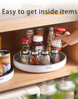 360° Rotating Storage Rack Multifunctional Seasoning Organizer Shelf Oilproof Non-slip Kitchen supplies Holder For Home