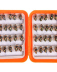 LEO 40pcs/box Fly Fishing Flies Lure High Carbon Steel Fly Tying Hooks for Trout Fishing Artificial Flies