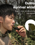 7 in 1 Survival Whistles Survival Whistle Emergency Emergency Whistles with Compass and Thermometer for Outdoor Hiking Camping