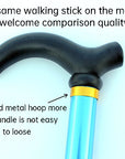 Aluminum Alloy Telescopic Crutch, Two Section Telescopic Crutch, Anti Slip Elderly Walking Stick, Mountain Climbing Stick