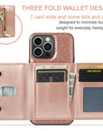 M3 For iPhone 14 Pro Max Glitter Wallet Protective Case iPhone 14 Pro Two In One Magnetic Phone Case