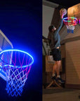 1 PCS LED Basketball Hoop Light Basketball Rim Changing  Induction Lamp Shoot Hoops Solar Light Playing At Night LED Strip Lamp