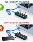 USB 3.0 Hub USB Hub 3.0 Multi USB Splitter 3 Hab Use Power Adapter 4/7 Port Multiple Expander 2.0 USB3 Hub with Switch for PC