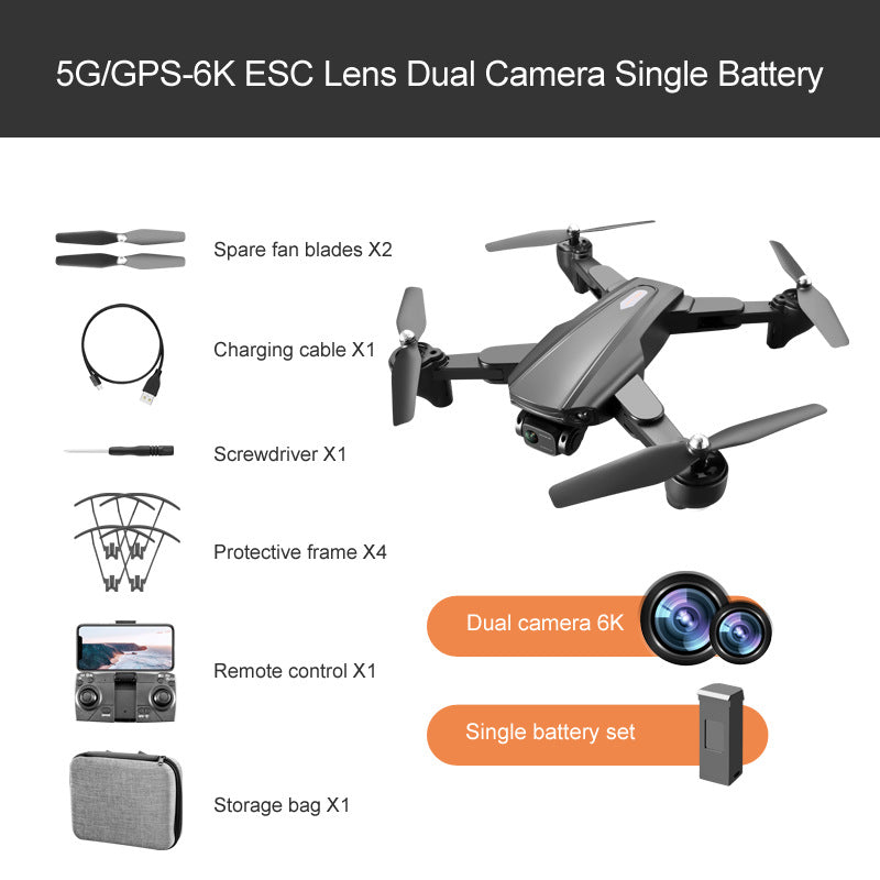 
  
  R20 Cross-Border Drone GPS HD Aerial Photography 4K Dual-Camera Optical Flow Positioning Quadcopter 6K Return To Follow
  
