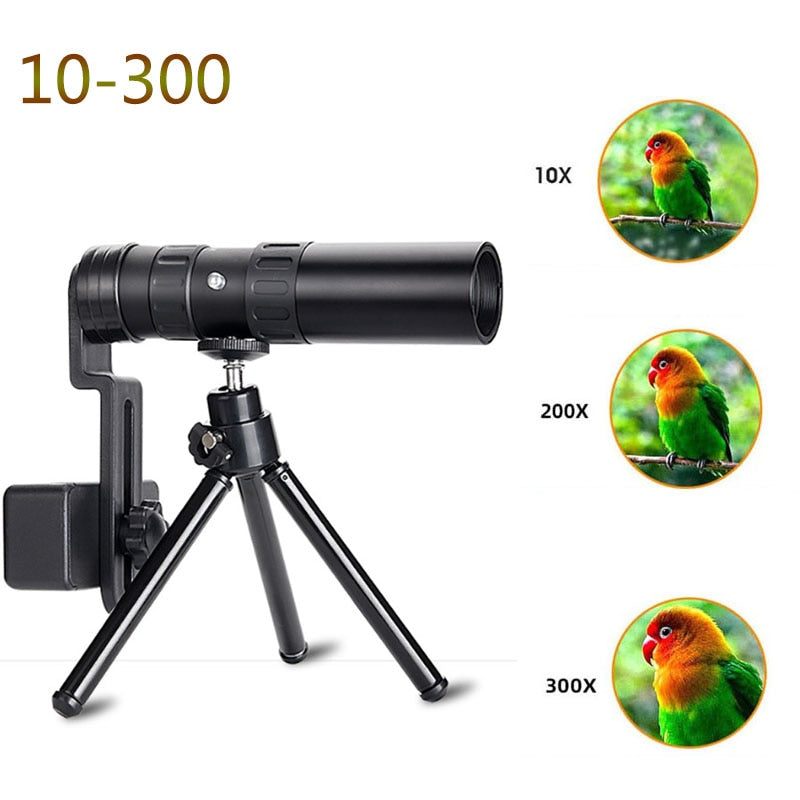 
  
  Outdoor Tactical Military Metal Monocular Telescope 10-300 Zoom Monocular Camp Hike Hunting Fishing Pocket Tool
  
