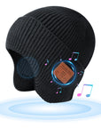 Wireless 5.0 Bluetooth Headset Cap Outdoor Warm Music Wrap Ear Cap