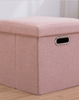 Simple Fabric Storage Storage Stool Folding Shoe Bench Footstool Can Sit With Lid Storage Box Stool 30*30*30cm/40*25*25cm