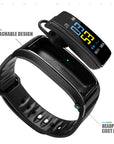 Y3 PLUS Bluetooth Headset Smart Bracelet 2 in 1 watch with earbuds Wristband health monitoring Sports Earphone and Mic