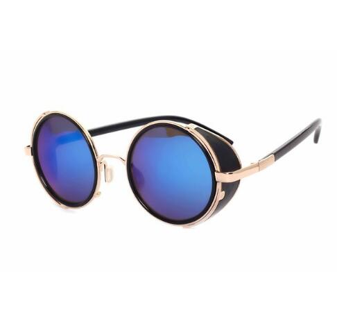 Retro Steampunk Sunglasses Round Designer