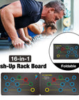 16-in-1 Push-Up Board High Quality Handle Foldable Promote Exercise Push Up Board For Muscle Training Workout Fitness Equipment