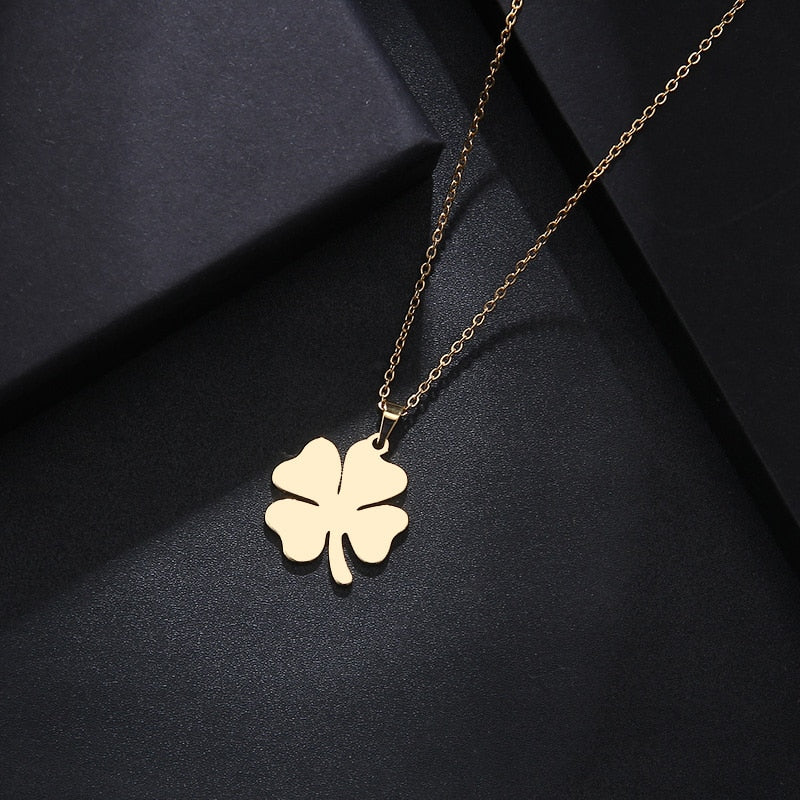 
  
  DOTIFI Stainless Steel Necklace For Women Man Lover's Clover Gold And Silver Color Pendant Necklace Engagement Jewelry
  
