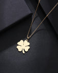 DOTIFI Stainless Steel Necklace For Women Man Lover's Clover Gold And Silver Color Pendant Necklace Engagement Jewelry