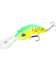 Wide Tongue Deep Dive ABS Rock Mino 10.4cm 14.5g Bead+Enhanced Three Hook Simulated Worm shaped Fake Bait