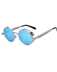 Round Metal Steampunk Sunglasses for Men Women