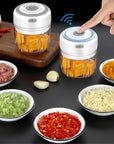 100/250ml Mini USB Wireless Electric Garlic Masher Press Mincer Vegetable Chili Meat Grinder Food Chopper Kitchen Tools