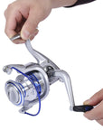 YUMOSHI AF1000-7000 12BB Gear Ratio 5.5:1 Half Metal Fishing Spinning Reel Machined aluminum Spool with Exchangeable Handle