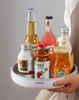 360° Rotating Storage Rack Multifunctional Seasoning Organizer Shelf Oilproof Non-slip Kitchen supplies Holder For Home