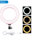 PULUZ 4.7 inch USB 3 Modes Dimmable LED Ring Vlogging Photography Video Lights