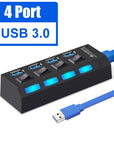 USB 3.0 Hub USB Hub 3.0 Multi USB Splitter 3 Hab Use Power Adapter 4/7 Port Multiple Expander 2.0 USB3 Hub with Switch for PC