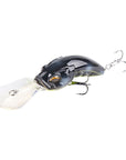 Wide Tongue Deep Dive ABS Rock Mino 10.4cm 14.5g Bead+Enhanced Three Hook Simulated Worm shaped Fake Bait