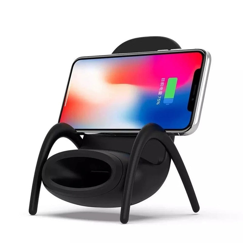 
  
  Portable Mini Chair Wireless Charger Supply For All Phones Multipurpose Phone Stand With Musical Speaker Function Charger
  
