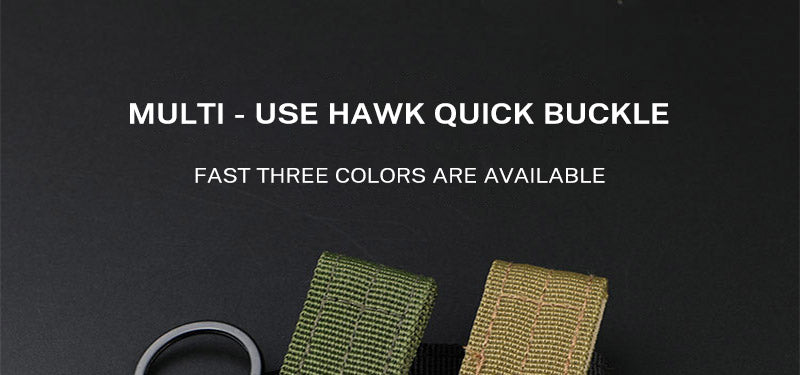 Outdoor military fan woven strap tactical eagle beak buckle travel backpack external hanging quick retrieval keychain