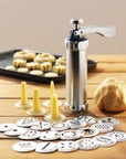 Hot Manual Cookie Press Stamps Set Baking Tools 24 In 1 With 4 Nozzles 20 Cookie Molds Biscuit Maker Cake Decorating Extruder