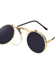 Round Designer Steam Punk Men Sunglasses