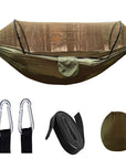 Automatic Quick Opening Mosquito Net Hammock Outdoor Camping Pole Mosquito Net Hammock Anti Roll Nylon Hammock