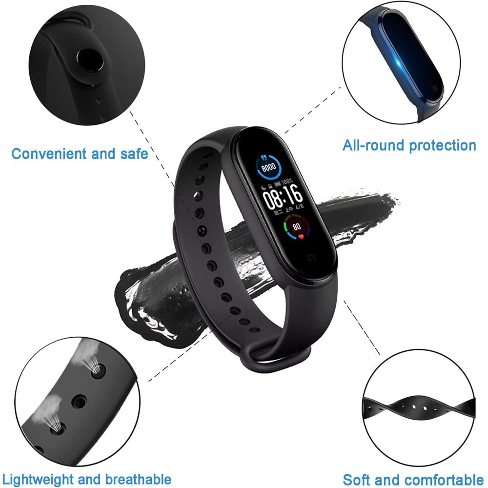 
  
  Strap for Xiaomi Mi Band 7 6 5 4 3 Sport Bracelet Watch Silicone Wrist Strap For Xiaomi Mi Band 7 3 4 5 bracelet Mi Band 7 Strap
  
