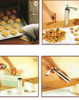 Hot Manual Cookie Press Stamps Set Baking Tools 24 In 1 With 4 Nozzles 20 Cookie Molds Biscuit Maker Cake Decorating Extruder