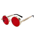 Round Metal Steampunk Sunglasses for Men Women