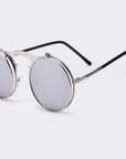 Round Designer Steam Punk Men Sunglasses